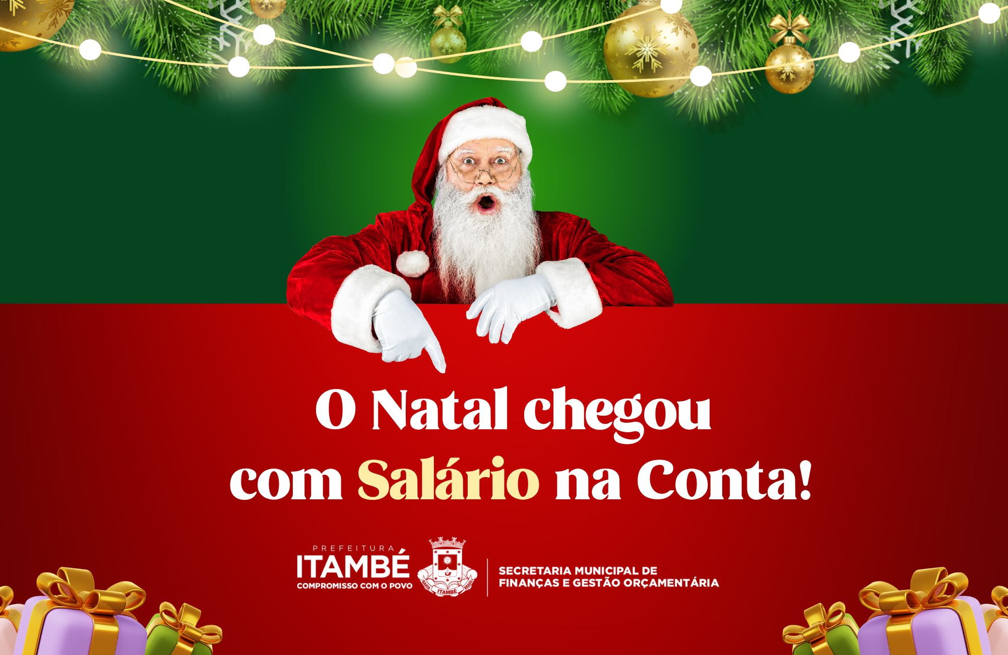 Às vésperas do Natal, Prefeitura de Itambé antecipa salários de dezembro -  Notícias - Prefeitura de Itambé - Site Oficial